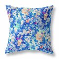 Palacedesigns 20 in. Bright Blue Springtime Indoor & Outdoor Throw Pillow PA3099238